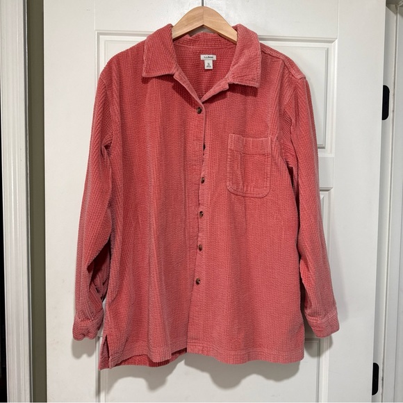 L.L. Bean Tops - L.L. Bean Coral Button Down Shirt
